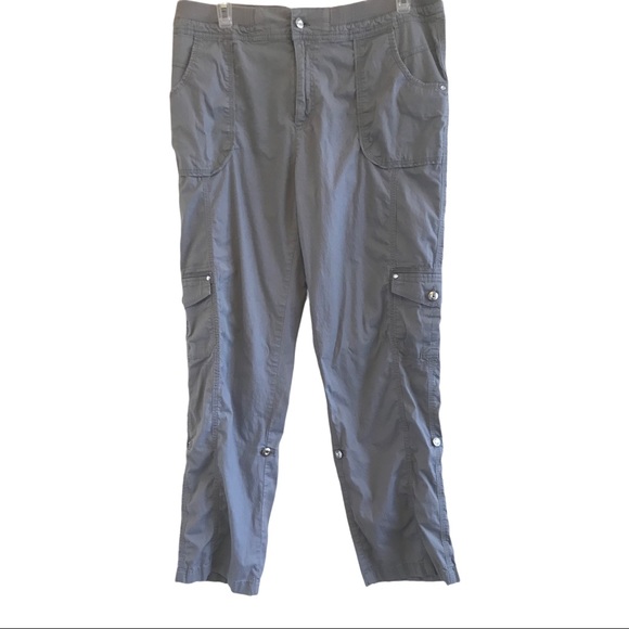 Laura Ashley Bling Cargo Roll Tab Pants 